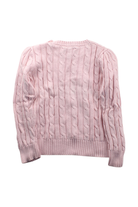 A Pink Knit Sweaters from Polo Ralph Lauren in size 5T for girl. (Back View)