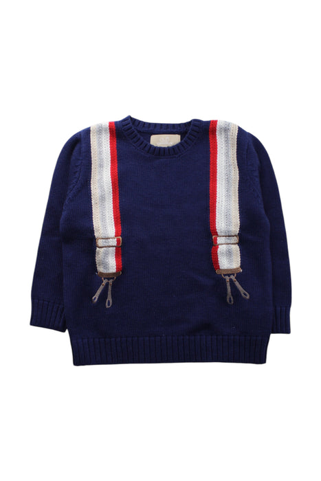 A Navy Knit Sweaters from Chickeeduck in size 4T for neutral. (Front View)