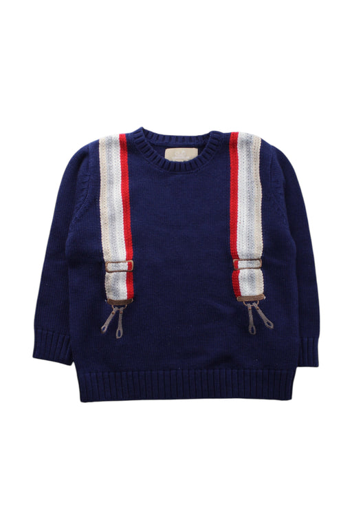 A Navy Knit Sweaters from Chickeeduck in size 4T for neutral. (Front View)
