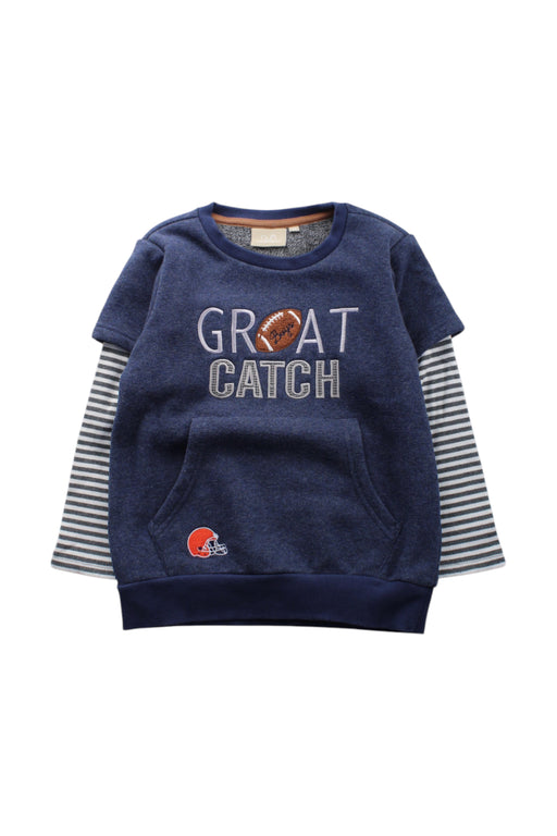 A Blue Crewneck Sweatshirts from Chickeeduck in size 4T for neutral. (Front View)