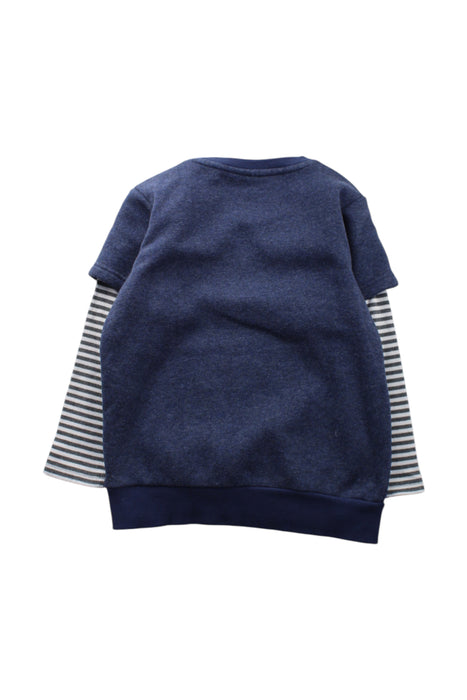 A Blue Crewneck Sweatshirts from Chickeeduck in size 4T for neutral. (Back View)