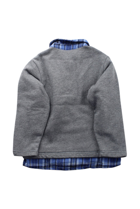 A Grey Long Sleeve Shirts from Chickeeduck in size 4T for boy. (Back View)