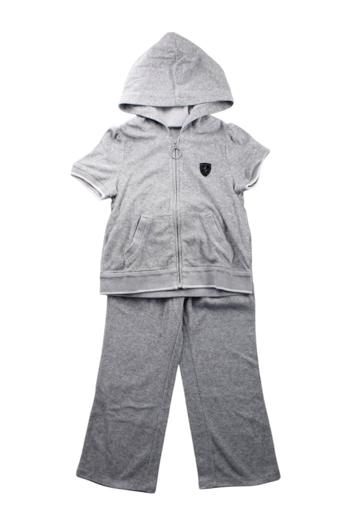 A Grey Pants Sets from Ferrari in size 7Y for neutral. (Front View)