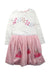 A Pink Long Sleeve Dresses from Monsoon in size 7Y for girl. (Front View)