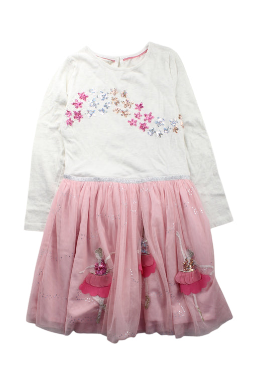 A Pink Long Sleeve Dresses from Monsoon in size 7Y for girl. (Front View)