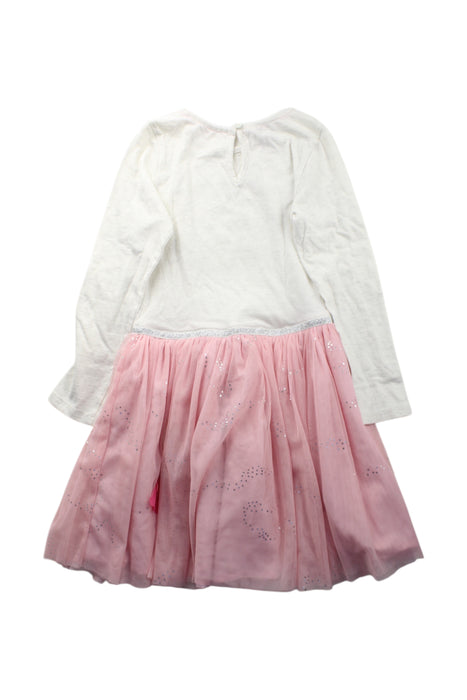 A Pink Long Sleeve Dresses from Monsoon in size 7Y for girl. (Back View)