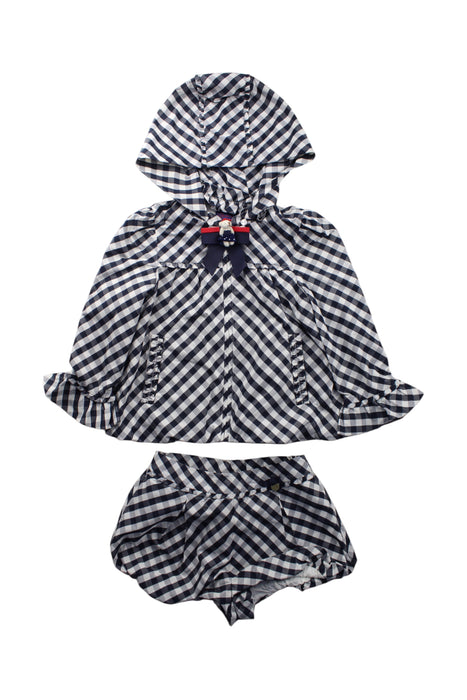 A Navy Rain Jackets from Nicholas & Bears in size 8Y for girl. (Front View)
