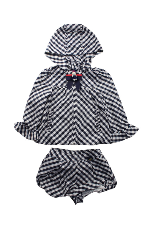 A Navy Rain Jackets from Nicholas & Bears in size 8Y for girl. (Front View)