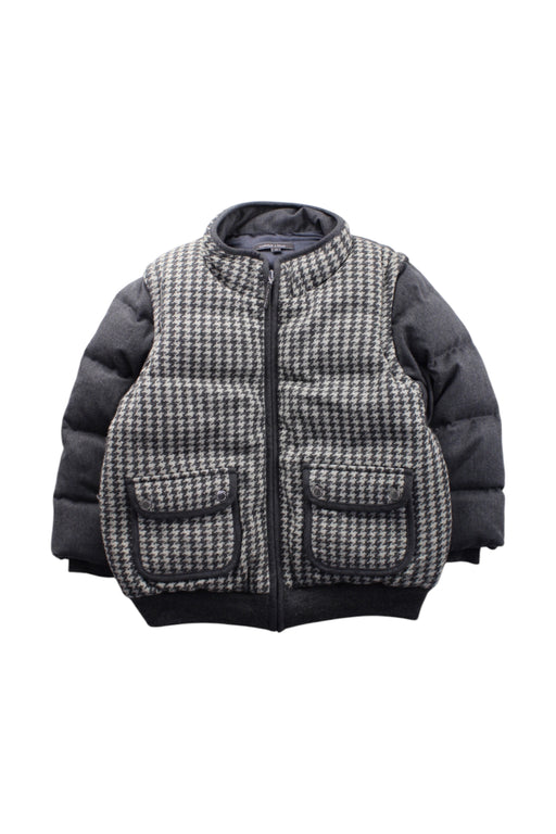 A Grey Puffer/Quilted Coats & Outerwear from Nicholas & Bears in size 4T for neutral. (Front View)