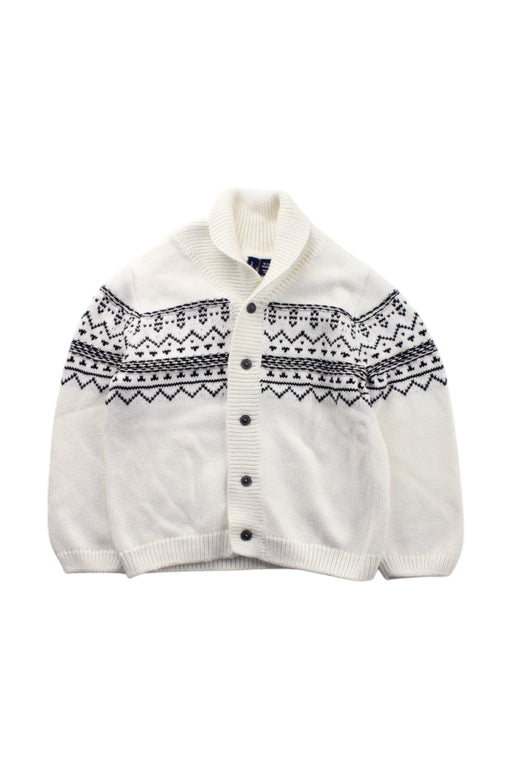 A White Cardigans from Janie & Jack in size 18-24M for neutral. (Front View)