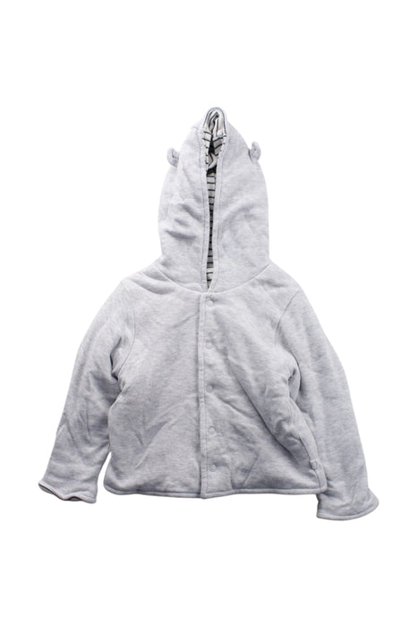 A Grey Buttoned Sweatshirts from Mori in size 6-12M for neutral. (Front View)