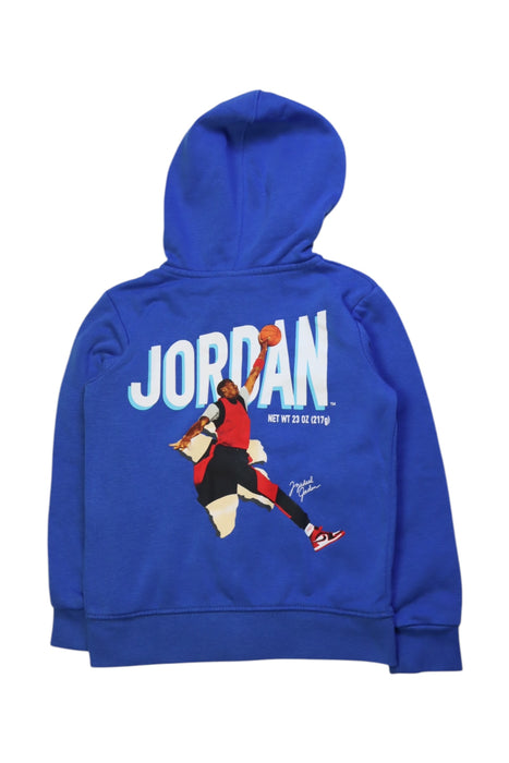 A Blue Zippered Sweatshirts from Air Jordan in size 3T for neutral. (Back View)