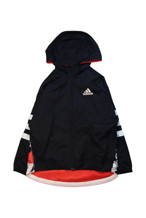 A Black Lightweight Jackets from Adidas in size 5T for neutral. (Front View)