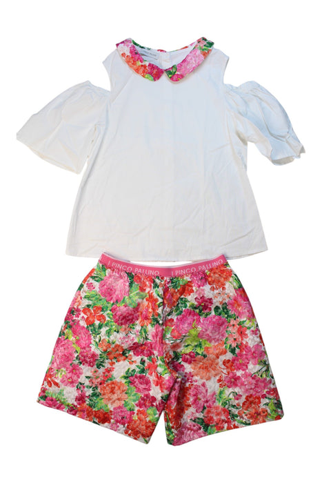 A Multicolour Shorts Sets from I Pinco Pallino in size 10Y for girl. (Front View)