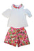 A Multicolour Shorts Sets from I Pinco Pallino in size 10Y for girl. (Front View)