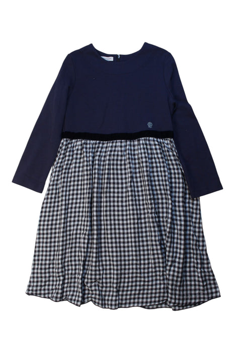 A Navy Long Sleeve Dresses from I Pinco Pallino in size 10Y for girl. (Front View)