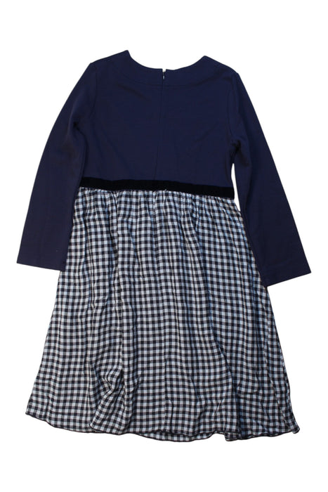 A Navy Long Sleeve Dresses from I Pinco Pallino in size 10Y for girl. (Back View)