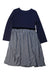 A Navy Long Sleeve Dresses from I Pinco Pallino in size 10Y for girl. (Back View)