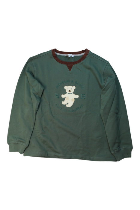 A Green Crewneck Sweatshirts from Nicholas & Bears in size 12Y for boy. (Front View)