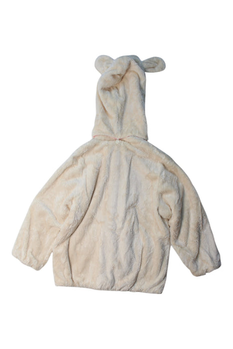 A Ivory Coats from Miki House in size 2T for girl. (Back View)