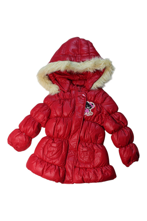 A Red Puffer/Quilted Coats & Outerwear from Double B Mikihouse in size 2T for girl. (Front View)