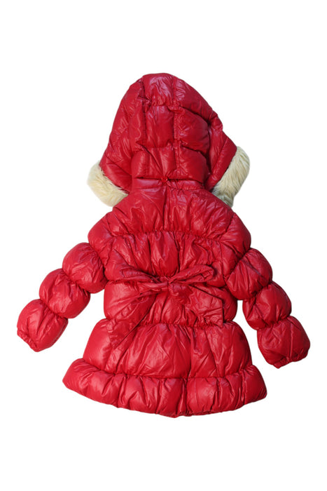 A Red Puffer/Quilted Coats & Outerwear from Double B Mikihouse in size 2T for girl. (Back View)