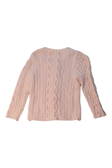 A Peach Cardigans from Petit Bateau in size 3T for girl. (Back View)