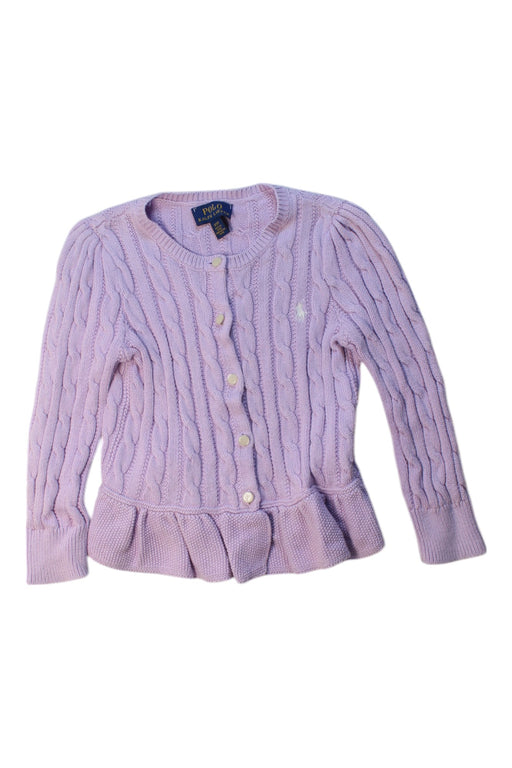 A Purple Cardigans from Polo Ralph Lauren in size 3T for girl. (Front View)