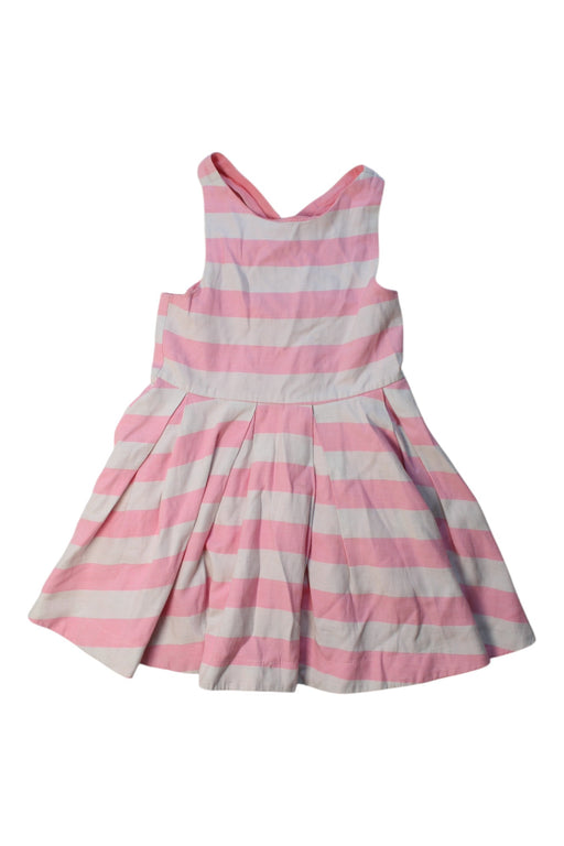 A Pink Sleeveless Dresses from Seed in size 5T for girl. (Front View)