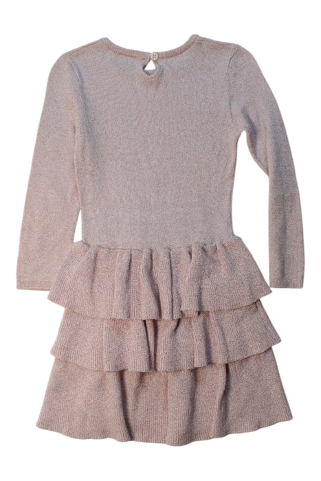 A Beige Sweater Dresses from Seed in size 4T for girl. (Back View)