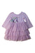 A Purple Long Sleeve Dresses from Seed in size 5T for girl. (Front View)