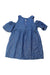 A Blue Short Sleeve Dresses from Seed in size 4T for girl. (Back View)