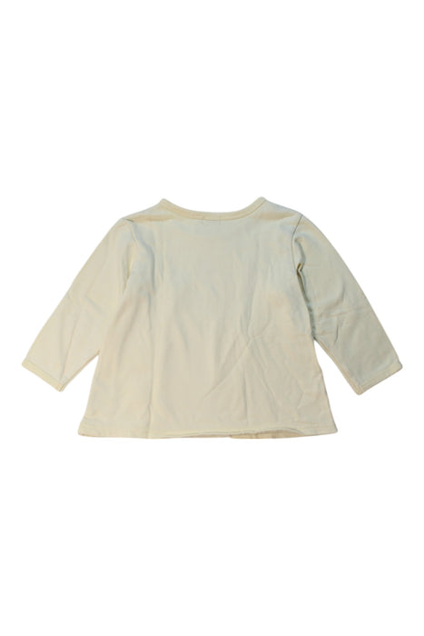 A Ivory Long Sleeve Tops from Hot Biscuits Mikihouse in size 3T for girl. (Back View)