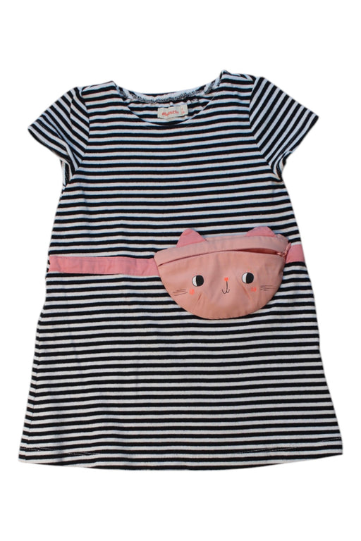 A Multicolour Short Sleeve Dresses from Momonittu in size 4T for girl. (Front View)