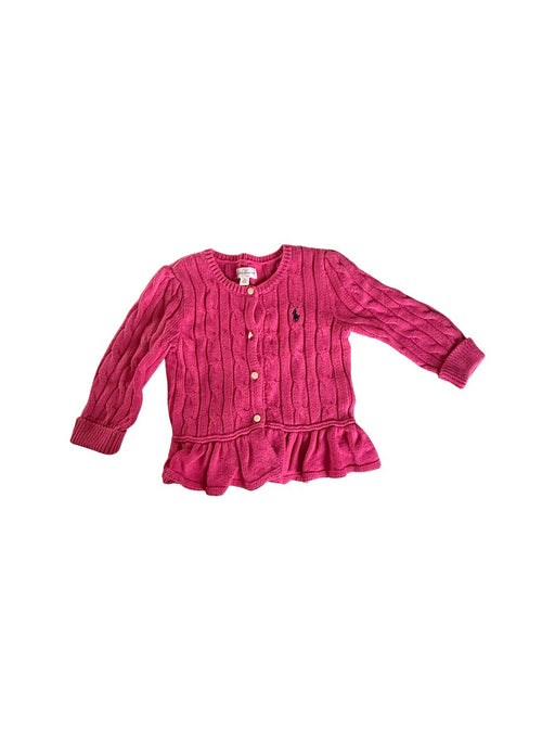 A Pink Cardigans from Ralph Lauren in size 6-12M for girl. (Front View)