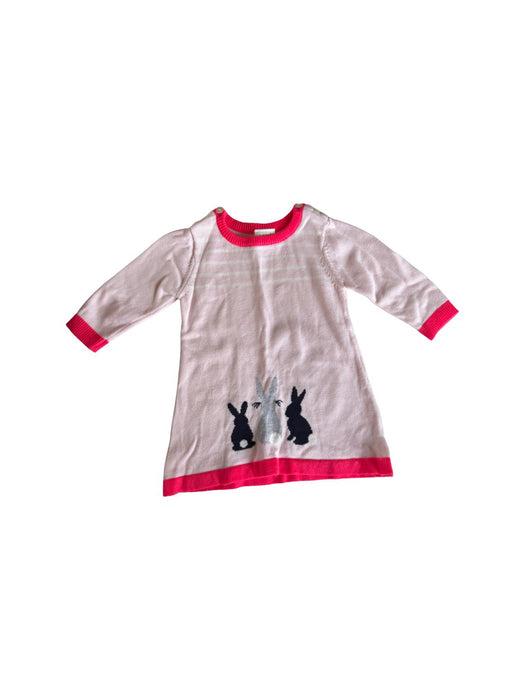 A Pink Long Sleeve Dresses from Seed in size 3-6M for girl. (Front View)