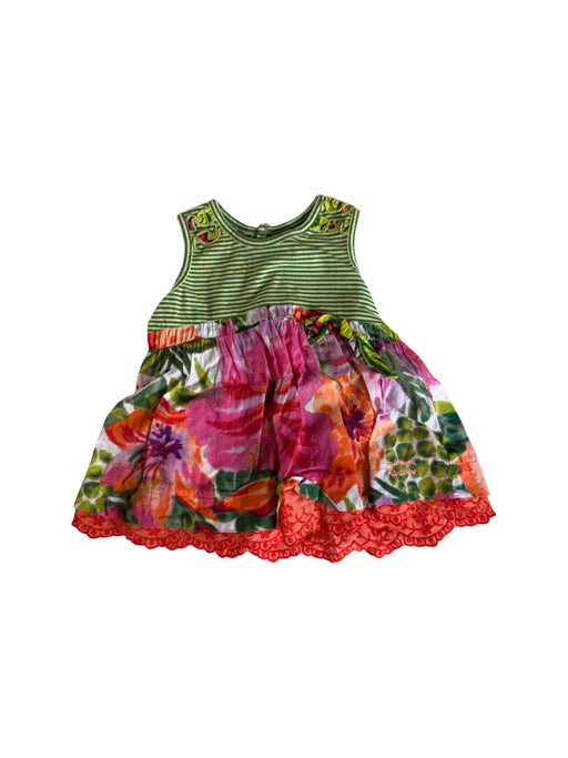 A Green Sleeveless Dresses from Catimini in size 3-6M for girl. (Front View)