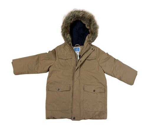 A Brown Coats from Jacadi in size 6T for boy. (Front View)