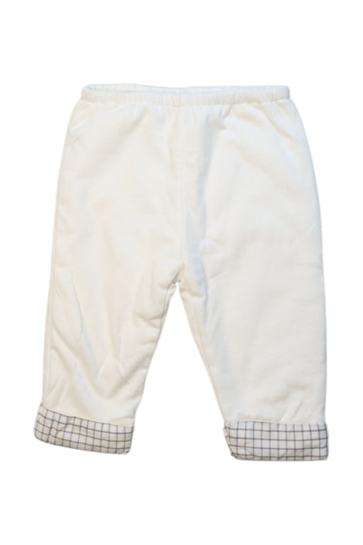 A White Sweatpants from Jacadi in size 3-6M for neutral. (Front View)