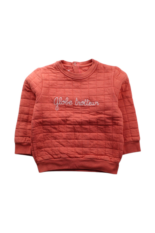 A Red Sweatshirts from Petit Bateau in size 2T for neutral. (Front View)
