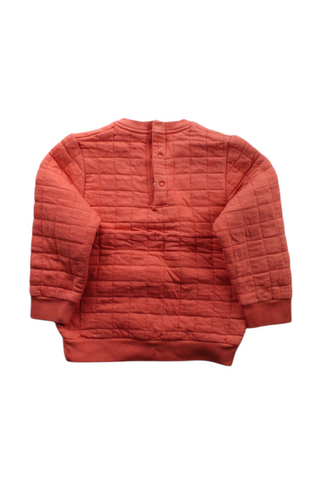 A Red Sweatshirts from Petit Bateau in size 2T for neutral. (Back View)