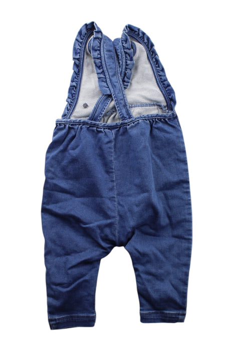 A Blue Long Overalls from Petit Bateau in size 6-12M for neutral. (Back View)