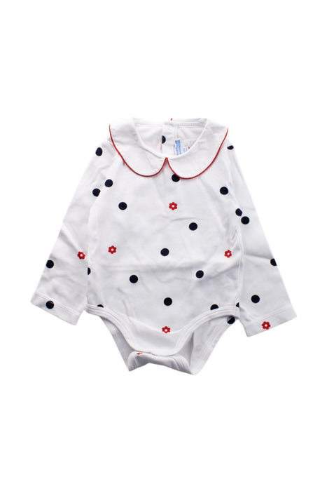 A White Long Sleeve Bodysuits from Jacadi in size 2T for neutral. (Front View)
