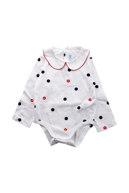 A White Long Sleeve Bodysuits from Jacadi in size 2T for neutral. (Front View)