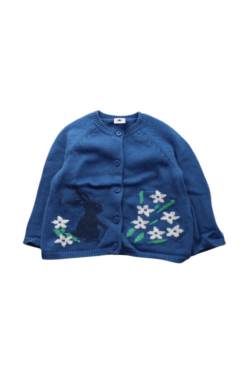 A Blue Cardigans from Petit Bateau in size 12-18M for neutral. (Front View)