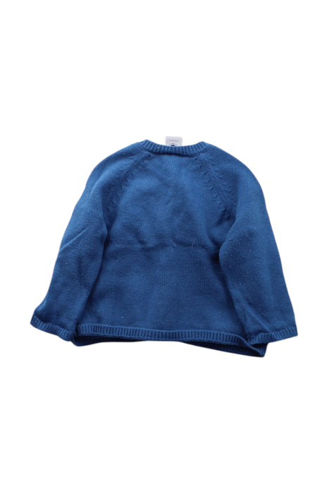 A Blue Cardigans from Petit Bateau in size 12-18M for neutral. (Back View)