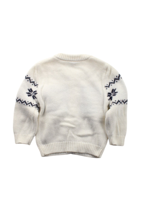 A White Cardigans from Petit Bateau in size 6-12M for neutral. (Back View)