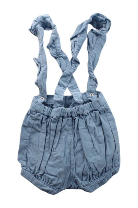A Blue Overall Shorts from Petit Bateau in size 3T for neutral. (Back View)