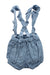 A Blue Overall Shorts from Petit Bateau in size 3T for neutral. (Back View)