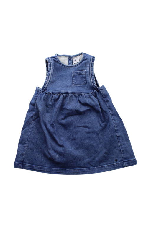 A Blue Sleeveless Dresses from Petit Bateau in size 2T for neutral. (Front View)